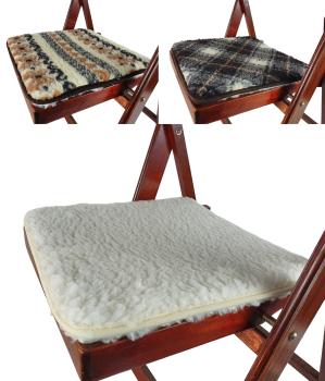 Lammflor Stuhlkissen 38x38cm - 3 Designs -